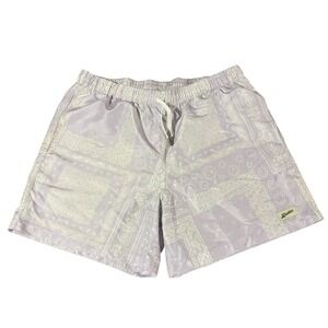 Bather 5" Bandana Swim Shorts Trunks‎ Purple White Men's Size XL